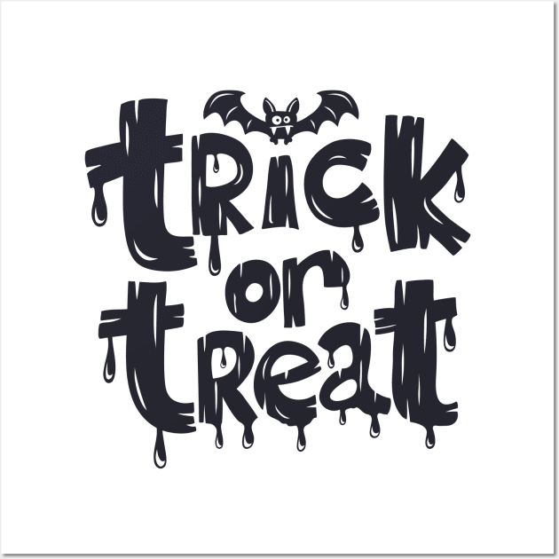 Trick or Treak happy Halloween party Wall Art by Teedell